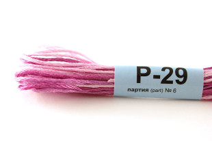 Мулине меланж Р-29 лиловый-св.розовый
