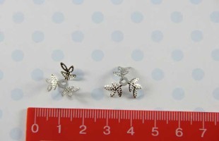 Розетка для бус 50 шт под никель