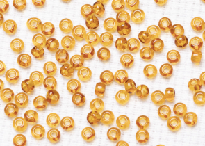 Бисер Чехия круглый 06/0 50г 10070h прозрачный темно-янтарный квадратное отверстие